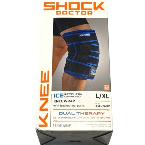 Ice and Heat Recovery Compression Knee Wrap Doctor Shock L/XL New in Box - Picture 2 of 5